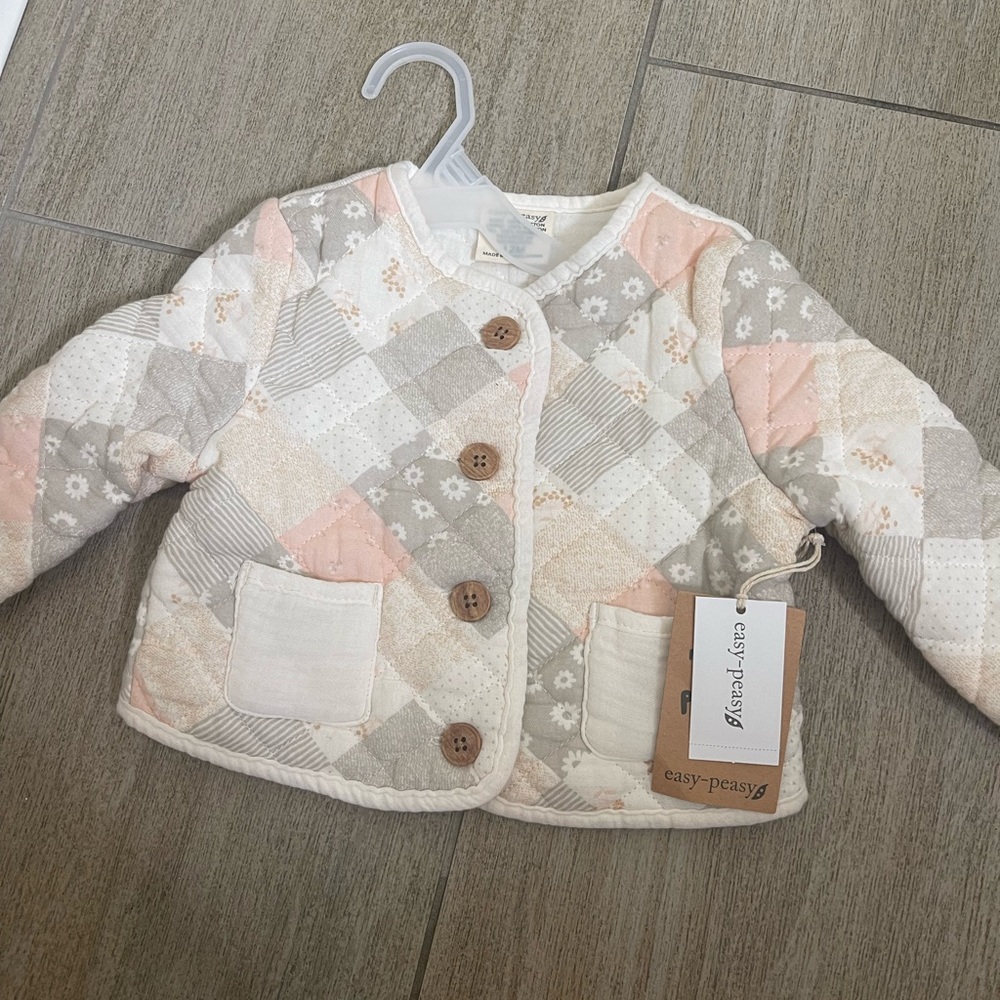 Quilted Easy Peasy size 12 months baby girl jacket